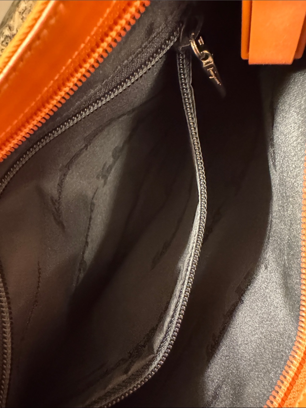 Ferragamo Orange Shoulder Tote Handbag - Picture 7 of 11